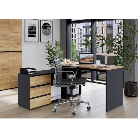 Bureau en bois et gris graphite