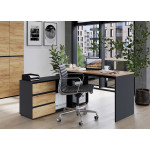 Bureau en bois et gris graphite