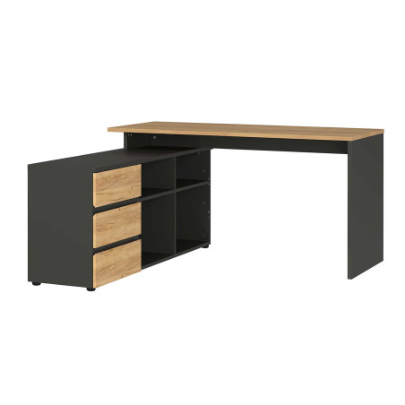 Bureau en bois et gris graphite