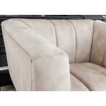 Fauteuil de salon en velours champagne