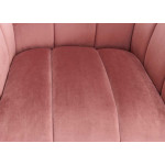 Fauteuil de salon en velours rose