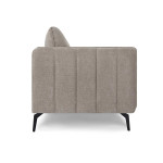 Canapé confort 3 places tissu beige foncé