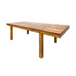 Table de repas en bois massif avec 2 allonges 160-240 cm