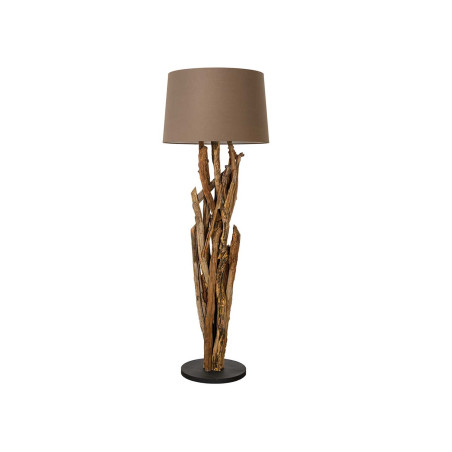 Lampe sur pied en bois de Teck