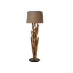 Lampe sur pied en bois de Teck