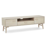 Meuble TV 160 cm Chêne blanchi style Scandinave