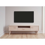 Meuble TV 160 cm Chêne blanchi style Scandinave