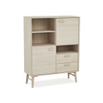 Buffet haut 130 cm Chêne blanchi