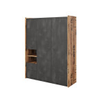 Armoire 150 cm chambre ado style industriel