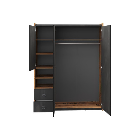 Armoire 150 cm chambre ado style industriel