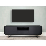 Meuble TV 160 cm Chêne noir