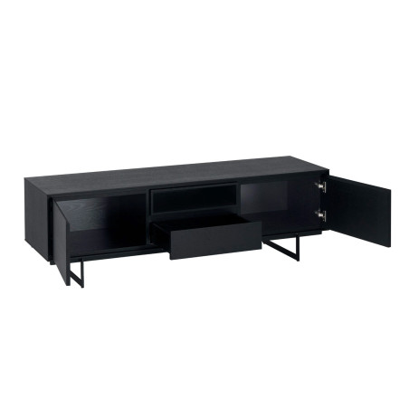 Meuble TV 160 cm Chêne noir