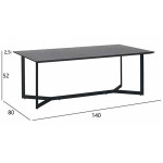 Table basse 140 cm Chêne noir