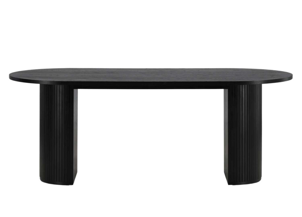 Table à manger noir ovale 200 cm