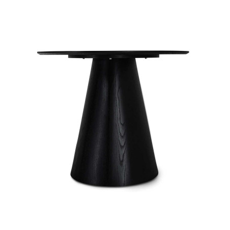 Table salle à manger ovale 160 cm Chêne noir