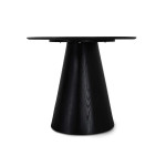 Table salle à manger ovale 160 cm Chêne noir