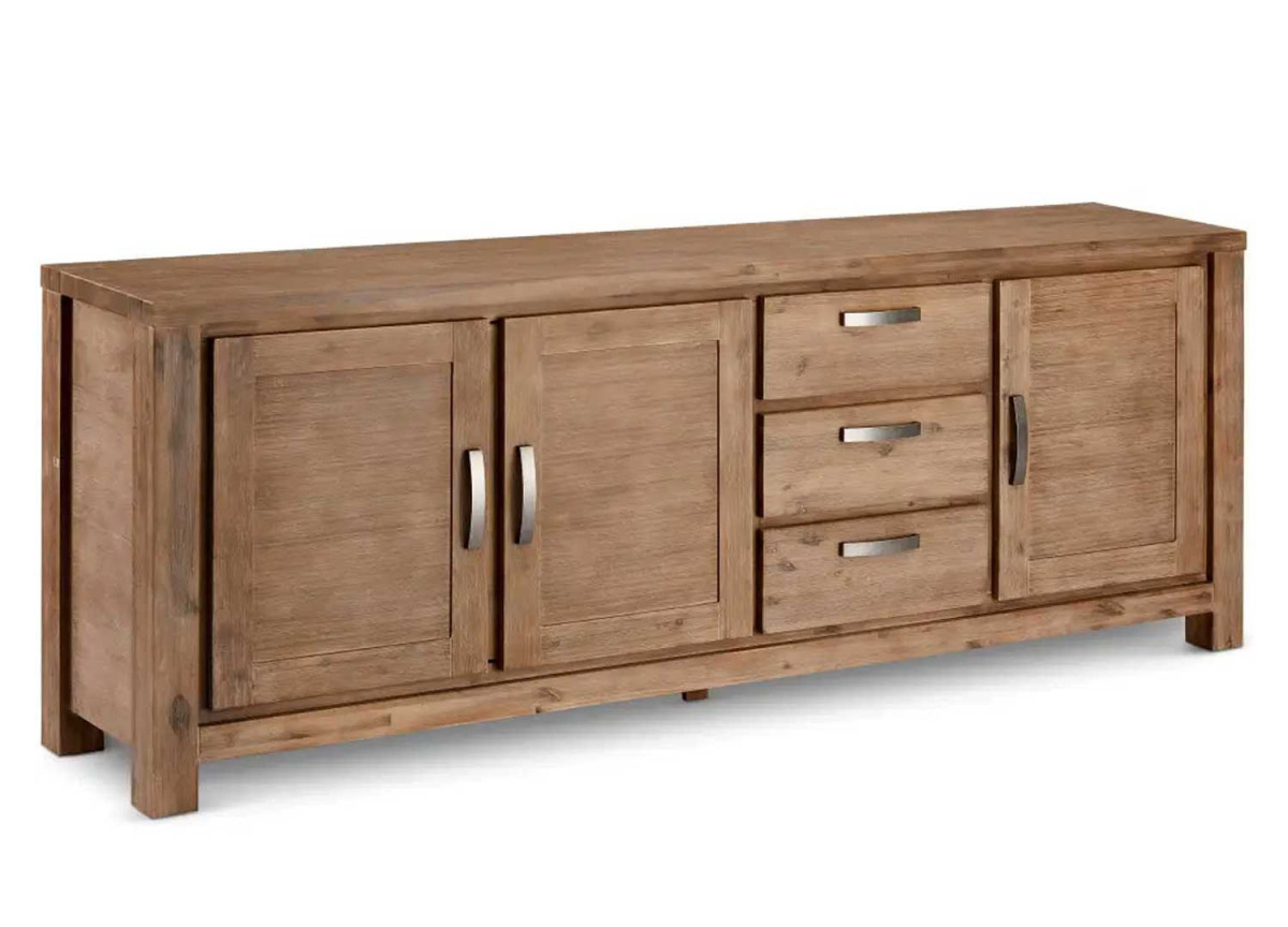 Long Buffet 230 cm Acacia brun brossé