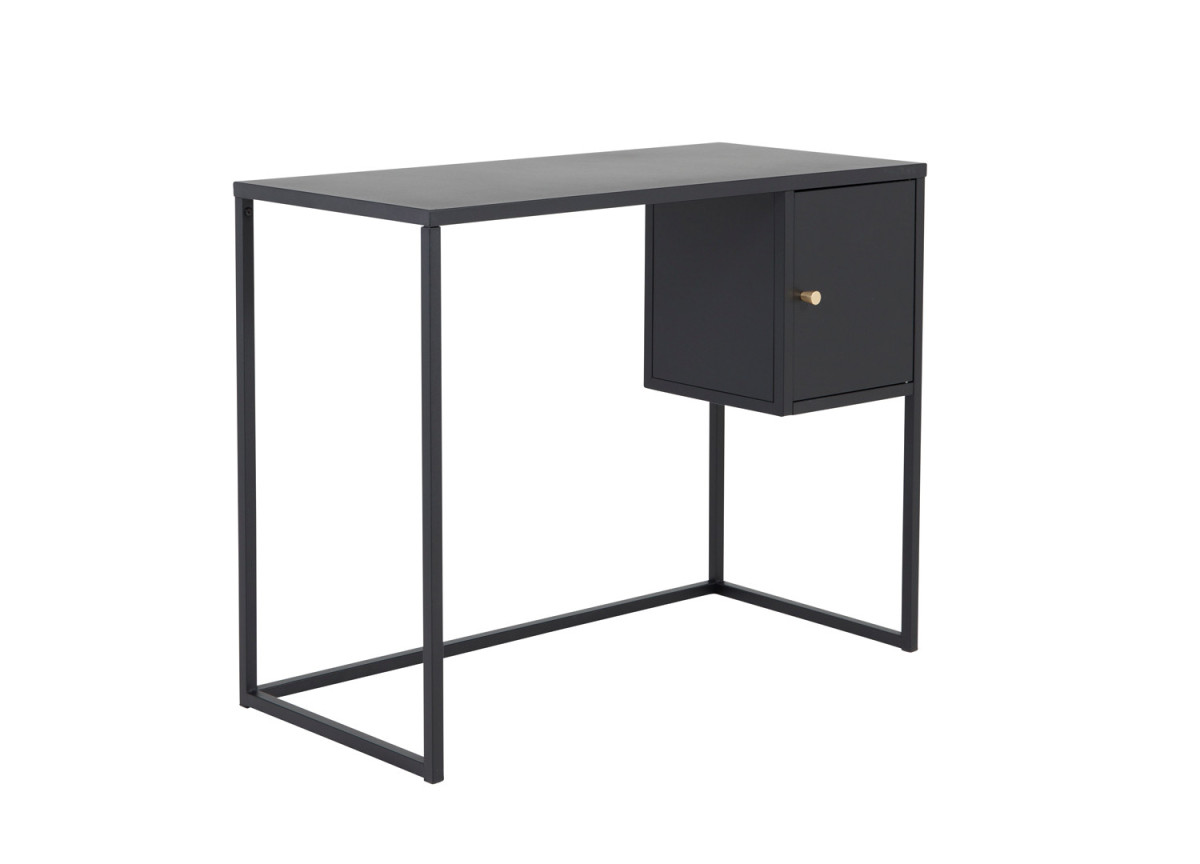 Bureau 95 cm en métal noir