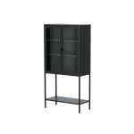 Petite armoire vitrée en métal noir