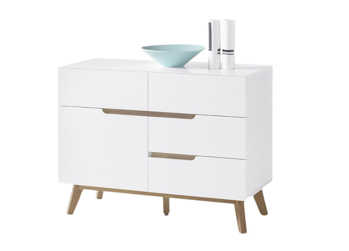 Commode de Salon Scandinave Blanche Fabien