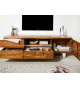 Meuble TV design en bois acacia / 160 cm