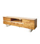 Meuble TV design en bois acacia / 160 cm