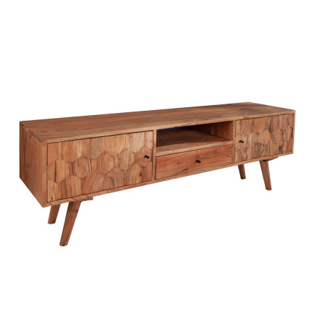 Meuble tv scandinave en bois d'acacia