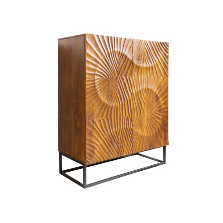 Buffet haut design en bois massif - 2 portes Pedro