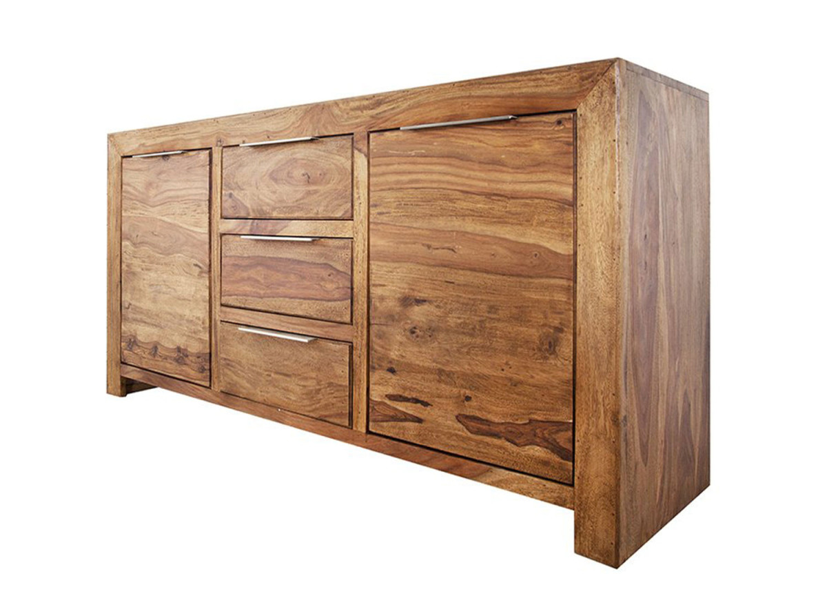 Meuble buffet 135 cm, bois massif Sesham Victoria