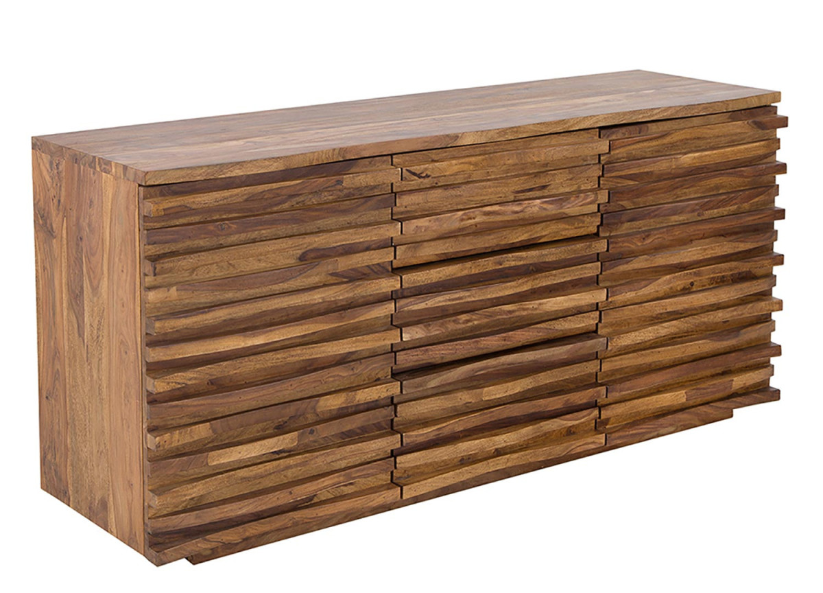 Buffet bois 160 cm - Sesham massif verni Dorian