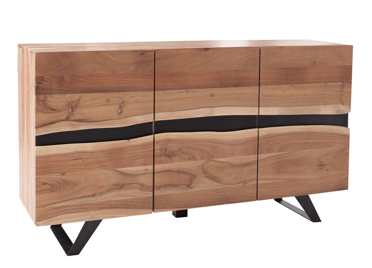 Buffet bois massif et métal 150 cm / Acacia Danaé