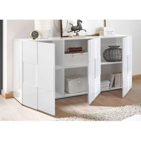 Buffet blanc laqué design Dama