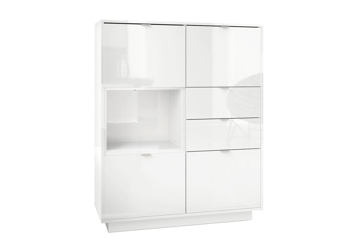 Buffet Haut Design Blanc Brillant Matisse