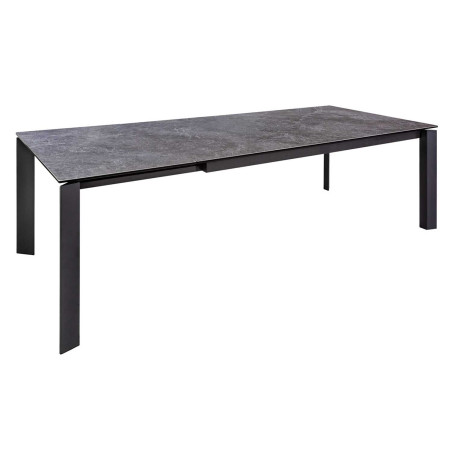 Table à manger design extensible avec allonge anthracite