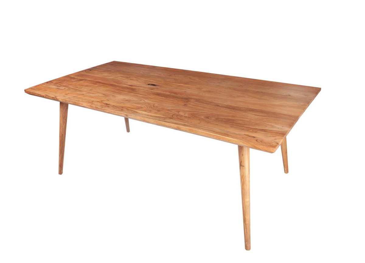 Table de repas rectangulaire en acacia 160 cm