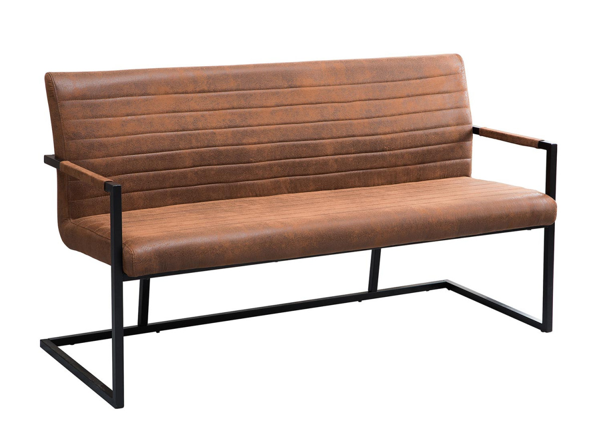 Banquette de Table Cuir Simili vieilli Marron Loft