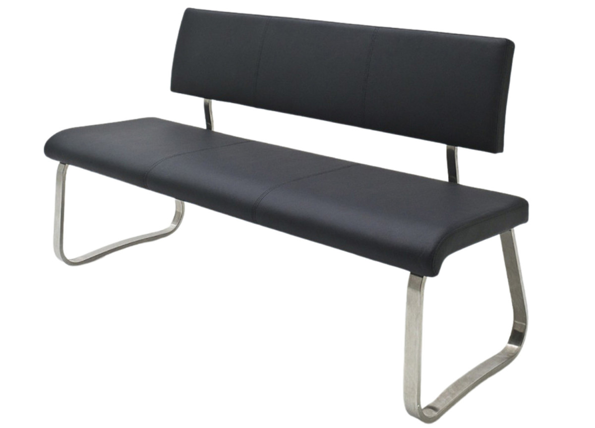 Banc avec Dossier en Cuir Simili Design Arco