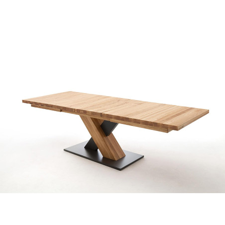 Table à manger 140-220 cm extensible bois massif Mendoza