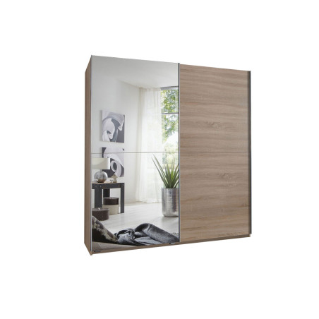 Armoire dressing moderne 2 portes coulissantes avec miroir