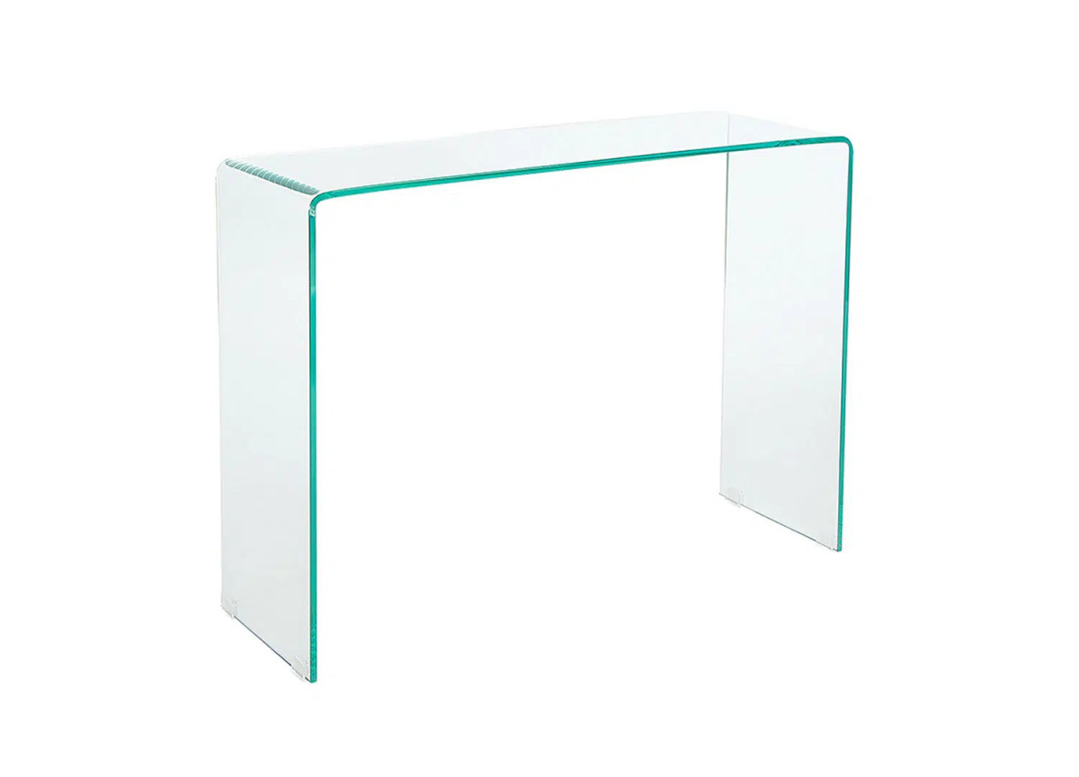 Meuble console en verre moderne 100 cm