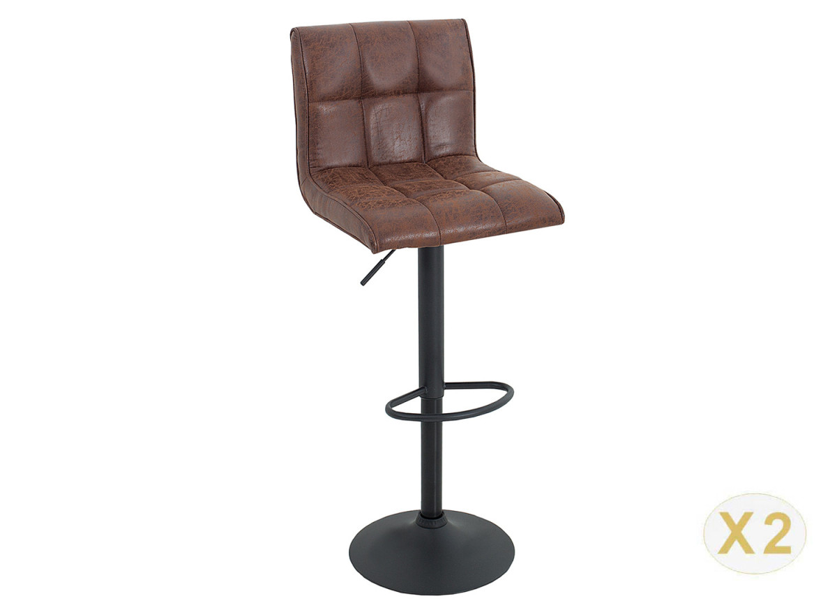 Tabouret de bar design réglable avec repose pieds Bary