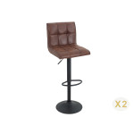 Tabouret de bar design réglable avec repose pieds Bary