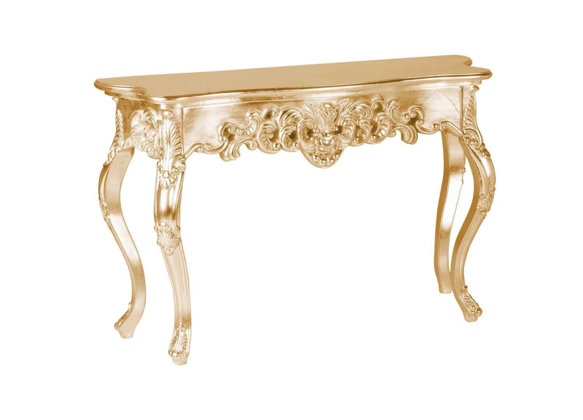 Console de style baroque dorée