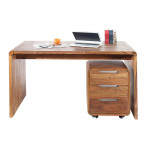 Bureau en bois de sesham avec caisson de rangement 3 tiroirs