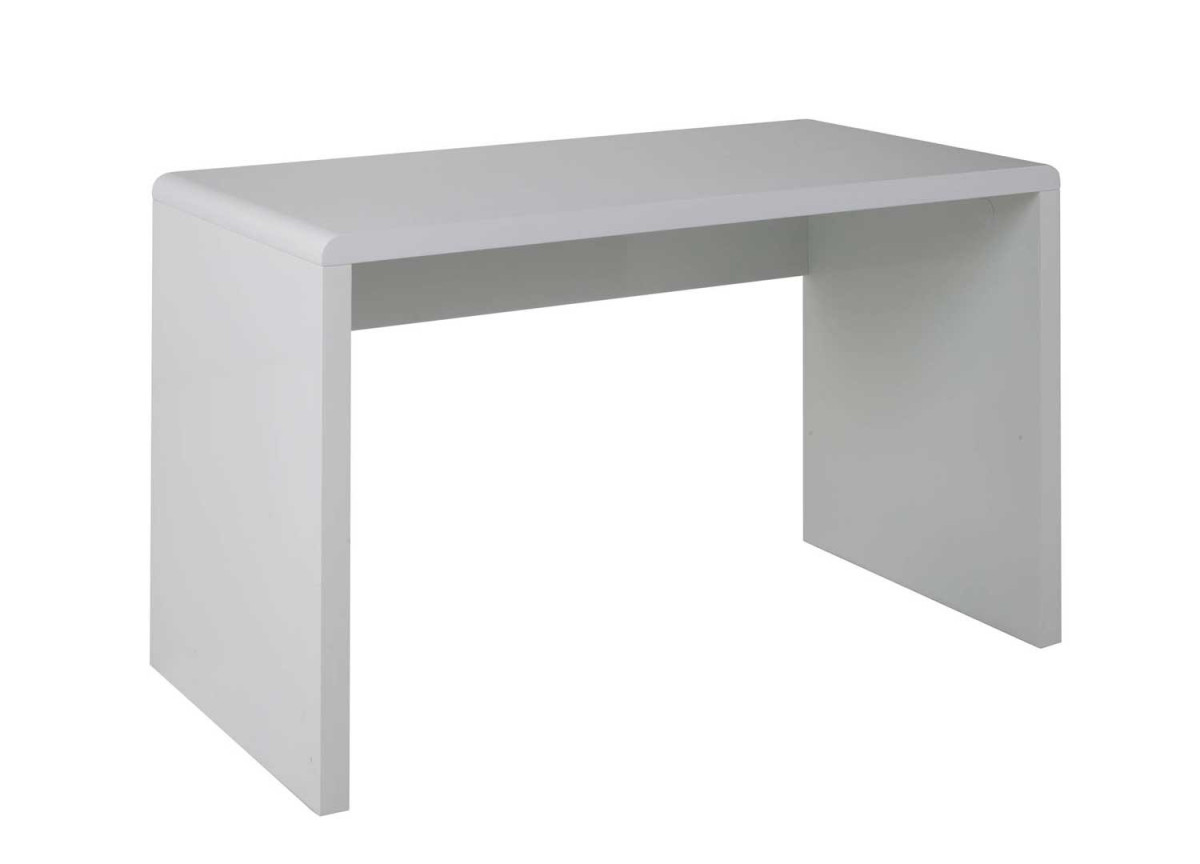 Bureau blanc laqué brillant 140 cm