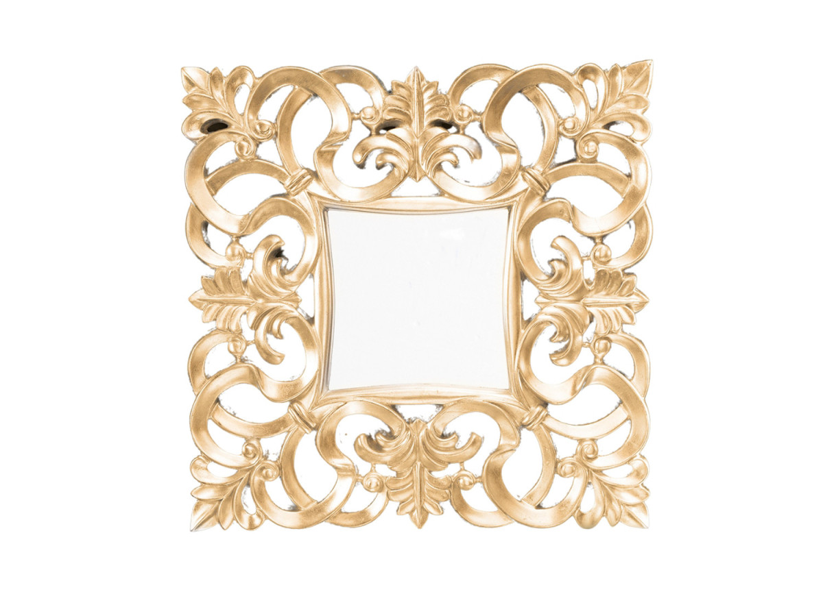 Miroir baroque carré or antique Venise