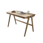 Bureau scandinave en bois de chêne massif de deux tiroirs