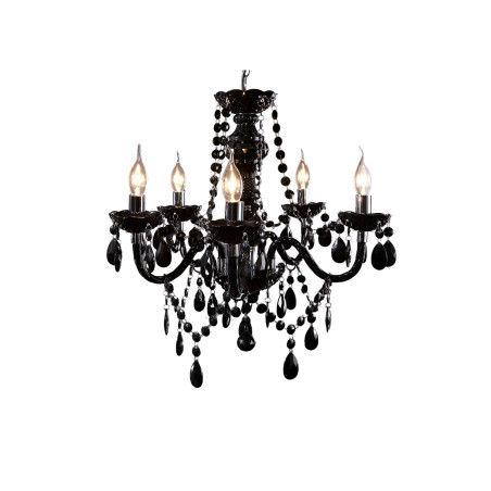 Lustre suspendu noir 5 lampes Sandra