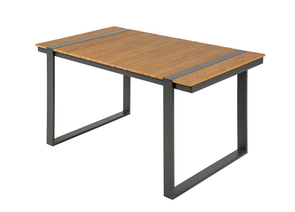 Table de jardin composite et aluminium 123 cm Pauline