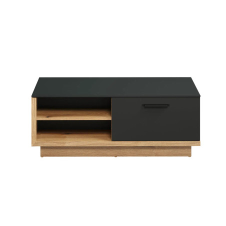 Table basse bois et noir moderne